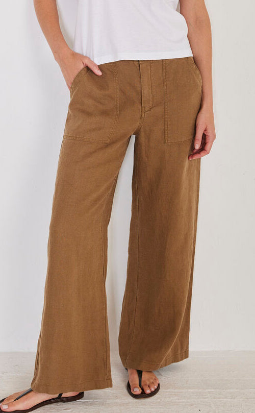 Linen wide leg pant by Not Monday