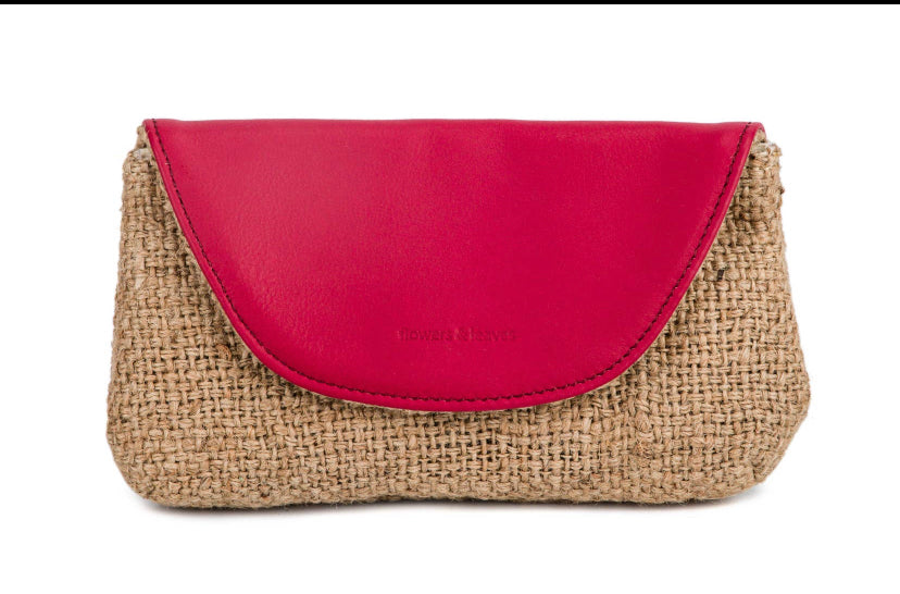 Burlap hot sale clutch purse